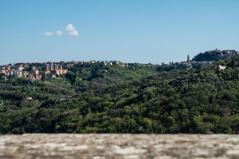 The private panoramic terrace of the Papavero (Poppy) Room at B&B C'era una volta, offering stunning views over Perugia and Assisi. The private panoramic terrace of the Papavero (Poppy) Room at B&B C'era una volta, offering stunning views over Perugia and Assisi.